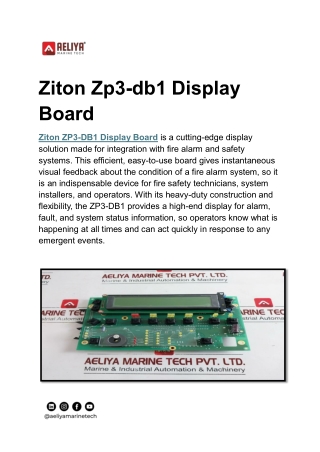 ziton zp3 db1 display board