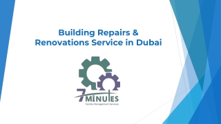 Building Repairs & Renovations Service in Dubai