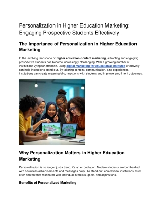 Personalization in Higher Education Marketing_ Engaging Prospective Students Effectively