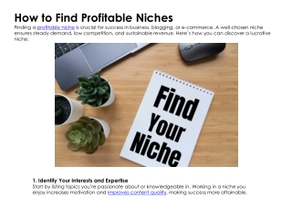 How to Find Profitable Niches