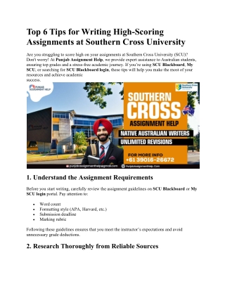 top 6 tips for writing high scoring assignments