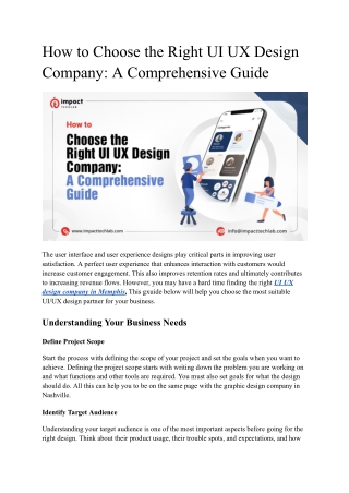 how to choose the right ui ux design company