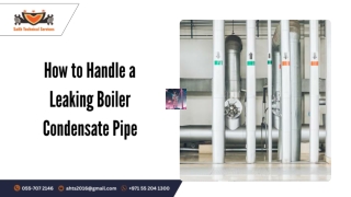 How to Handle a Leaking Boiler Condensate Pipe