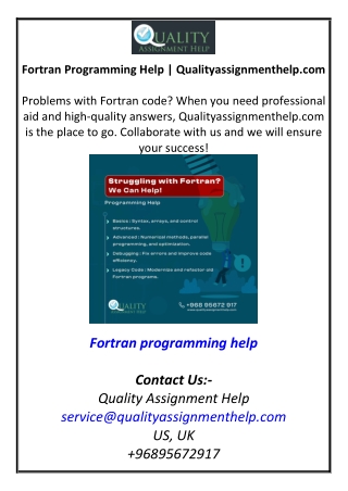 fortran programming help qualityassignmenthelp com