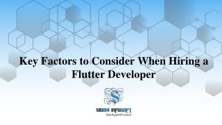 key factors to consider when hiring a flutter developer