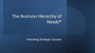 The Business Hierarchy of Needs®