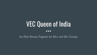 An Elite Beauty Pageant for Mrs. and Ms. Groups