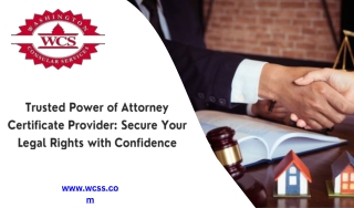 Trusted Power of Attorney Certificate Provider: Secure Your Legal Rights with Co
