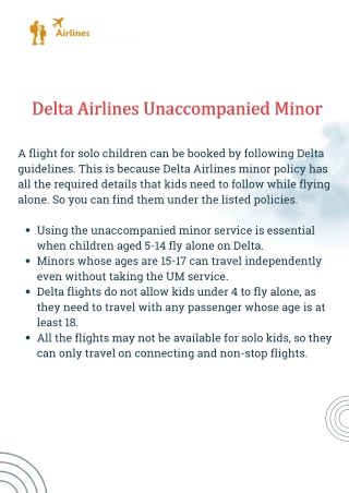 delta airlines unaccompanied minor delta airlines