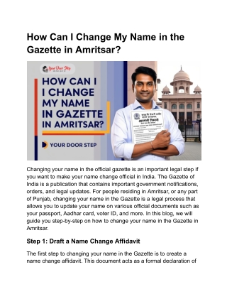 how can i change my name in the gazette