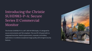 introducing the christie suhd983 p a secure