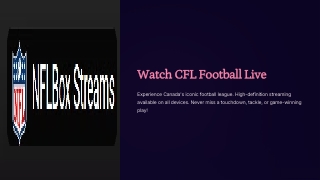 watch cfl football live