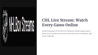 chl live stream watch every game online