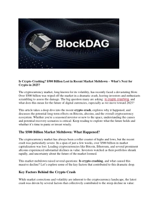 is crypto crashing 500 billion lost in recent