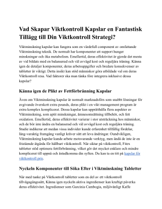 Vad Skapar Fettförbränning Kapslar Utmärkt Tillbehör till Din Fettförbränning Pl