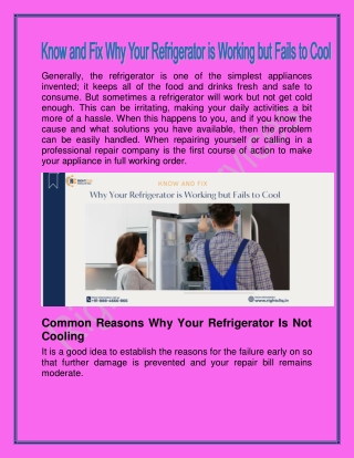 generally the refrigerator is one of the simplest