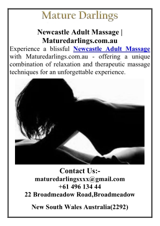 Newcastle Adult Massage  Maturedarlings.com.au