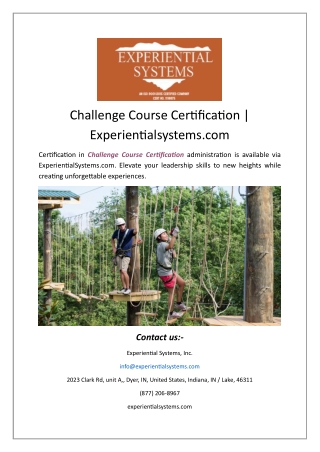 challenge course certification