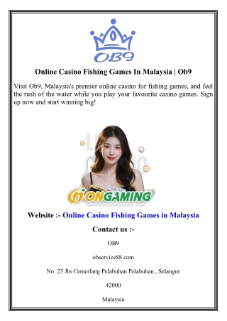 Online Casino Fishing Games In Malaysia   Ob9