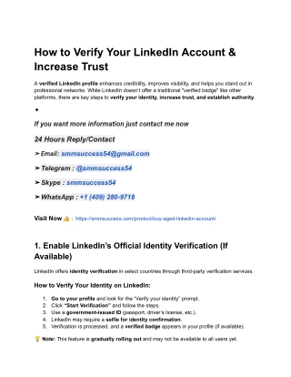 how to verify your linkedin account increase trust
