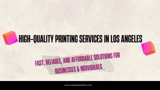 high quality printing services in los angeles