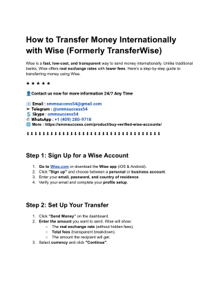 How to Transfer Money Internationally with Wise (Formerly TransferWise)