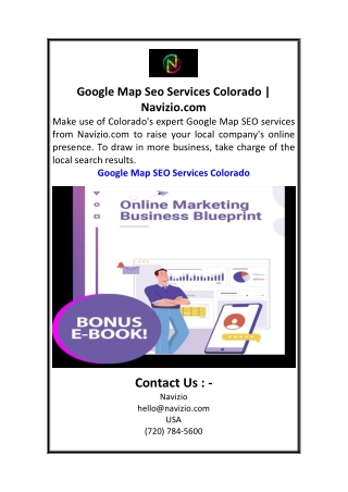 google map seo services colorado navizio com make