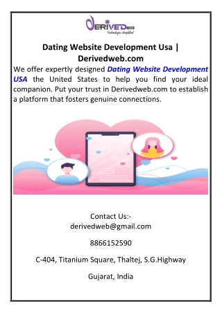 Dating Website Development Usa | Derivedweb.com