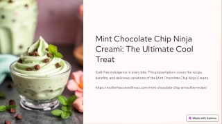 Creamy Mint Chocolate Chip Ninja Creami Recipe | Mollie Mason