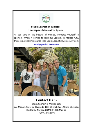 study spanish in mexico learnspanishinmexicocity