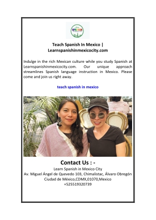 teach spanish in mexico learnspanishinmexicocity