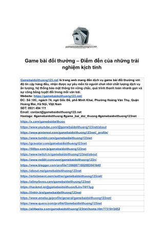 Game bài đổi thưởng – Điểm đến của những trải nghiệm kịch tính (1)