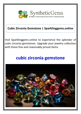 Cubic Zirconia Gemstone Sparklinggems.online