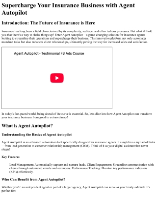 supercharge your insurance business with agent