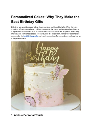 Personalized Cakes_ Why They Make the Best Birthday Gifts