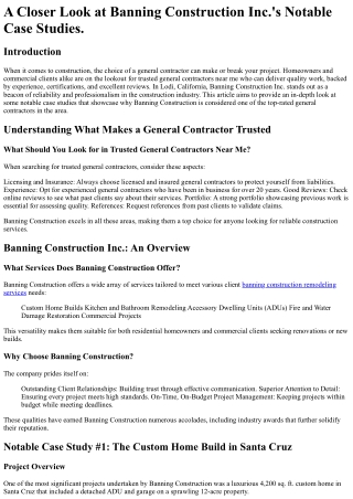 a closer look at banning construction
