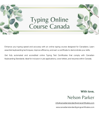 Typing Online Course Canada