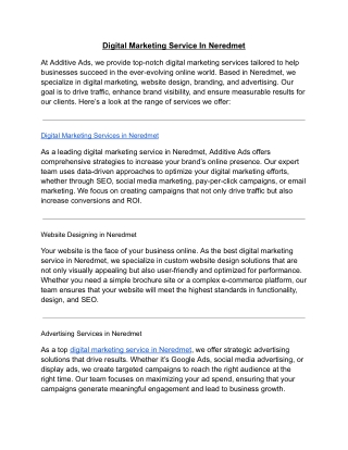 Digital Marketing Service In Neredmet