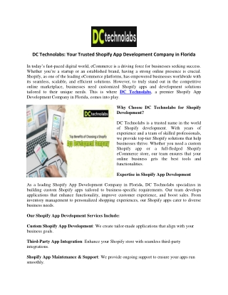 dc technolabs your trusted shopify