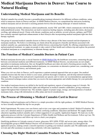 MMD Medical Doctors