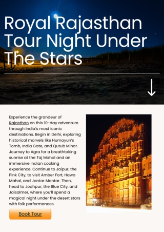 Royal Rajasthan Tour Night Under The Stars