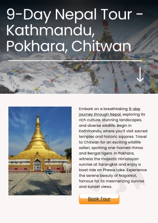 9-Day Nepal Tour - Kathmandu, Pokhara, Chitwan