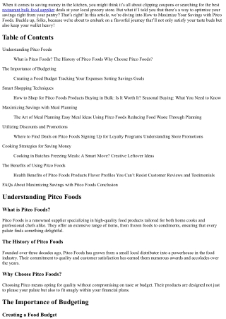 when it comes to saving money in the kitchen