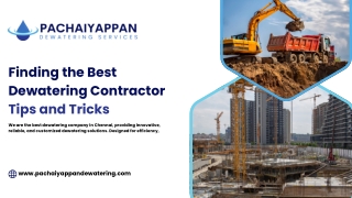 finding the best dewatering contractor tips