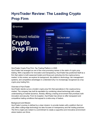 HyroTrader Review_ The Leading Crypto Prop Firm