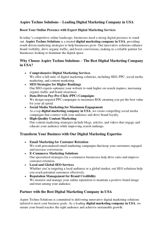 aspire techno solutions leading digital marketing