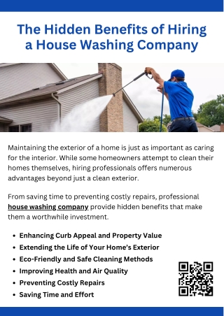 The Hidden Benefits of Hiring a House Washing Company