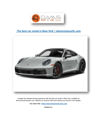 The best car rental in New York | damsrentacarllc.com