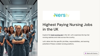 Highest Paying Nursing Jobs in the UK