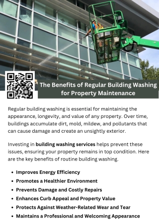 The Benefits of Regular Building Washing for Property Maintenance
